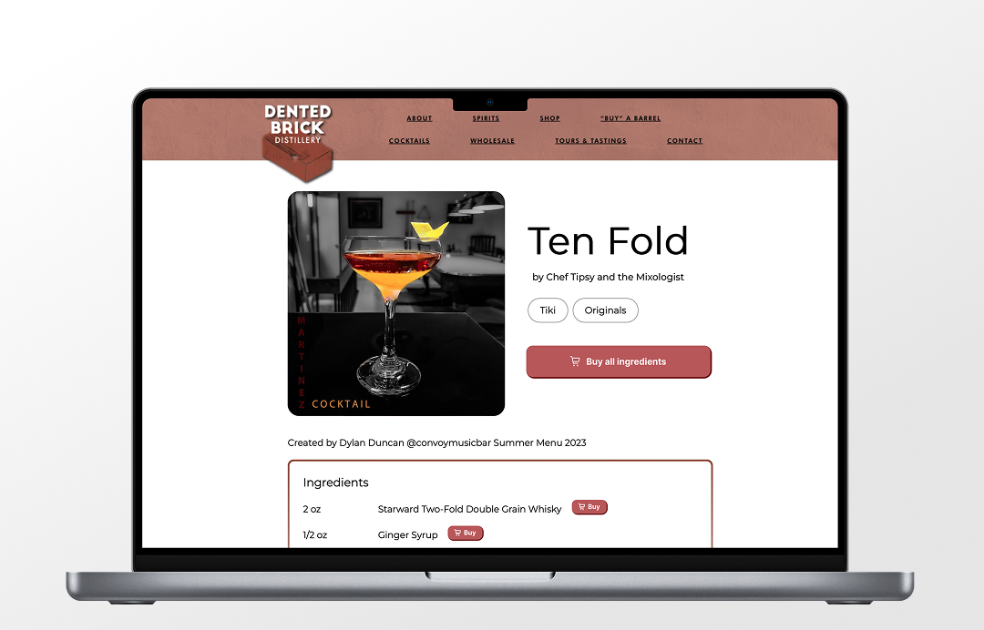 Dented Brick Recipe Widget Integration