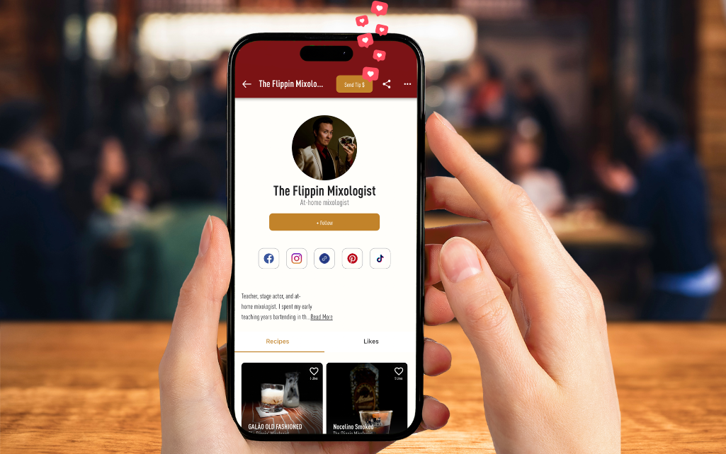 Crafted Pour app tipping feature for mixologists