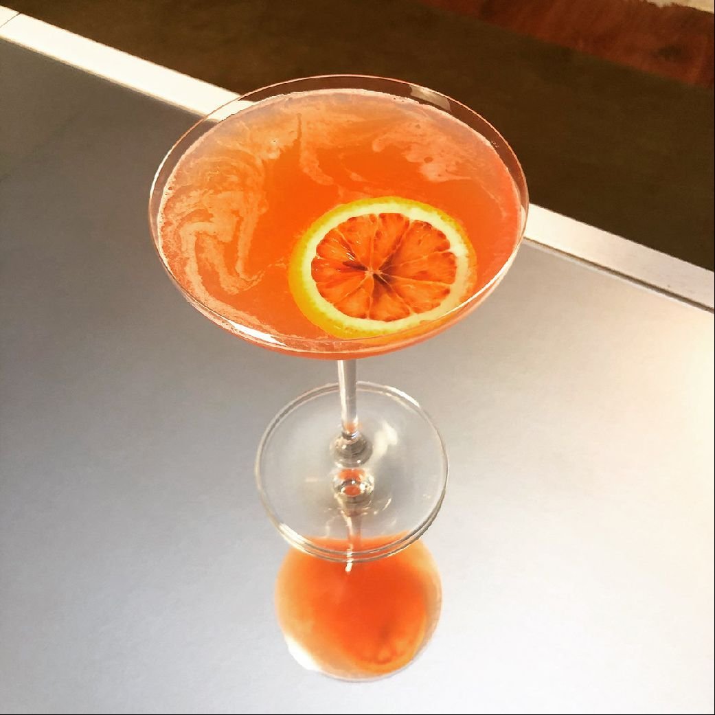 The Pour cocktail being prepared